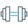 Icon of a dumbell