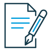 Icon of a pen and paper