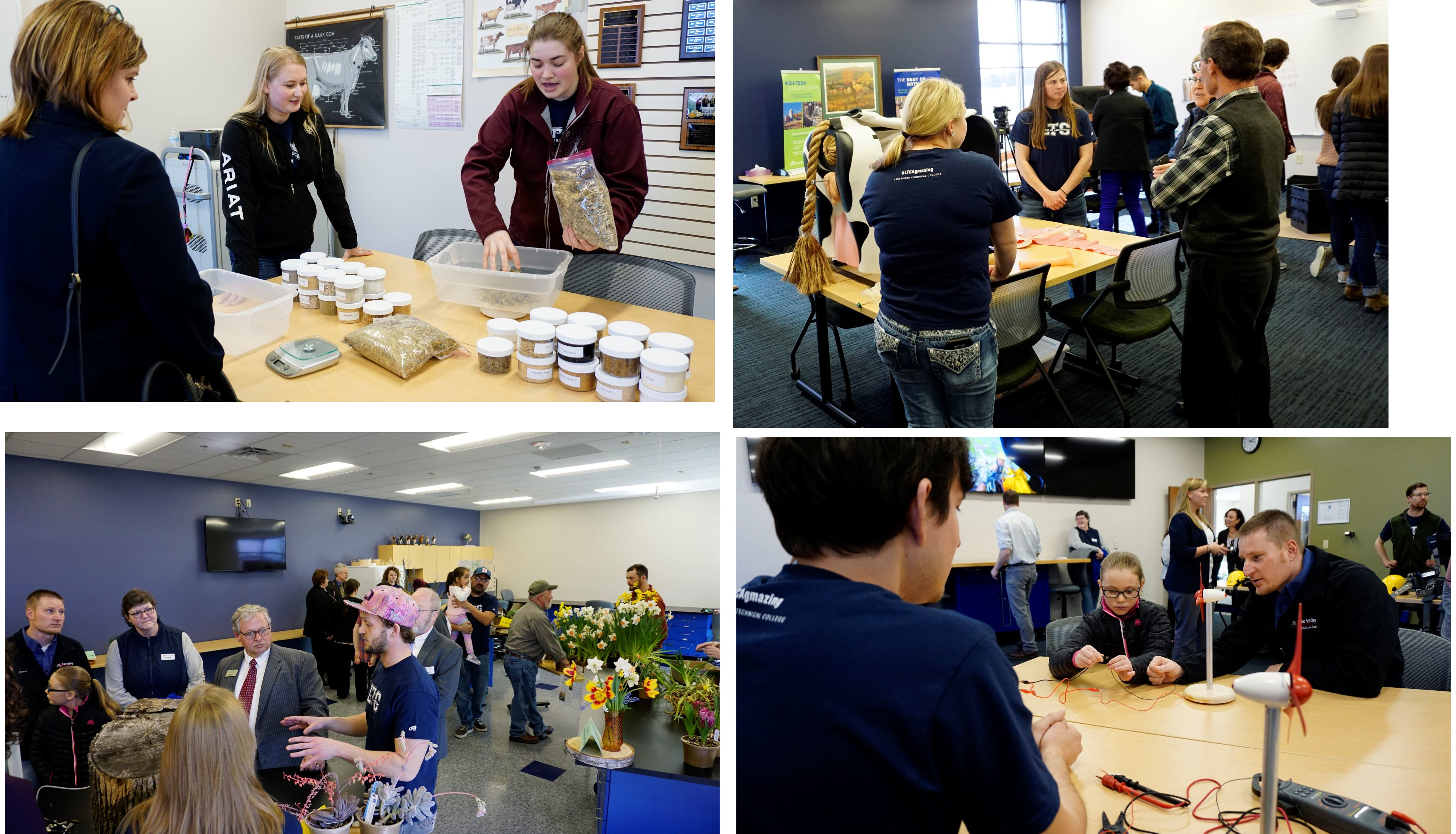 Visitors to A Celebration of National Ag Day enjoyed demonstrations by LTC agribusiness, dairy herd management, horticulture, and wind energy program students.